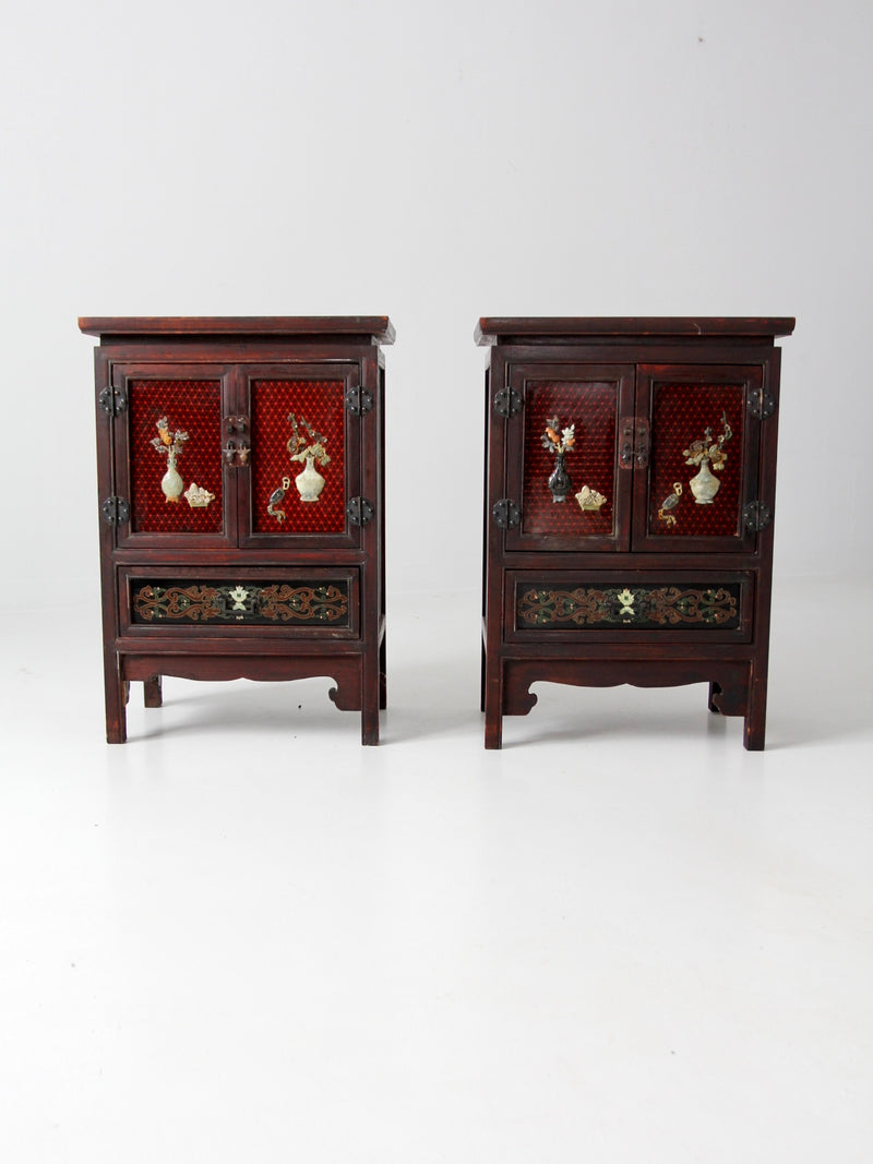 vintage Chinese side cabinets -  a pair