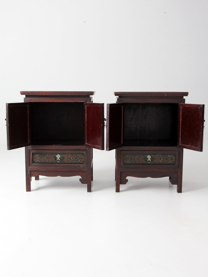 vintage Chinese side cabinets -  a pair