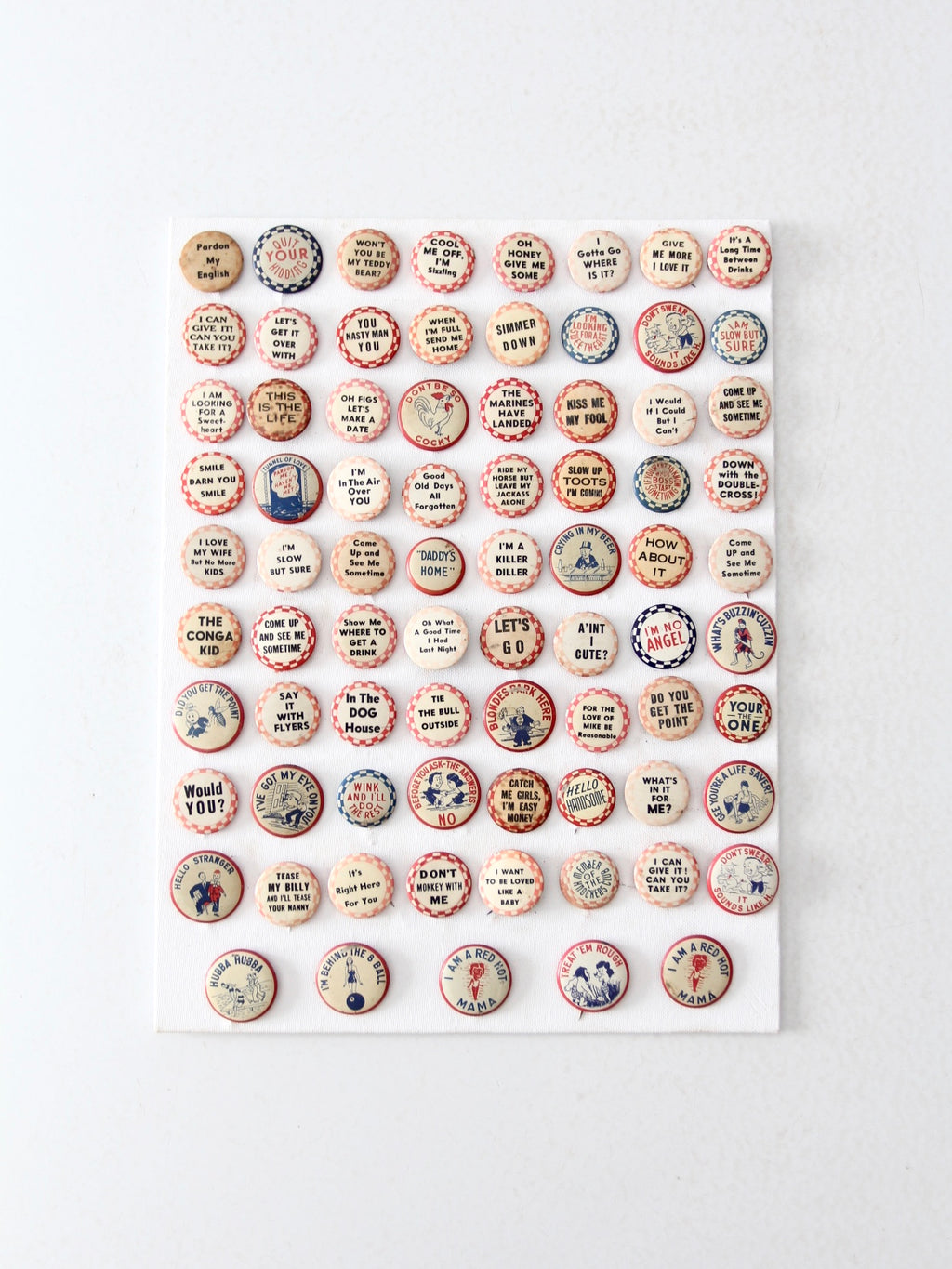 vintage pinback button collection – 86 Vintage