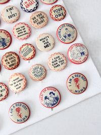 vintage pinback button collection