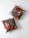 vintage patchwork decorative pillows
