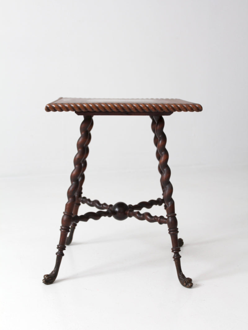 antique barley twist leg end table