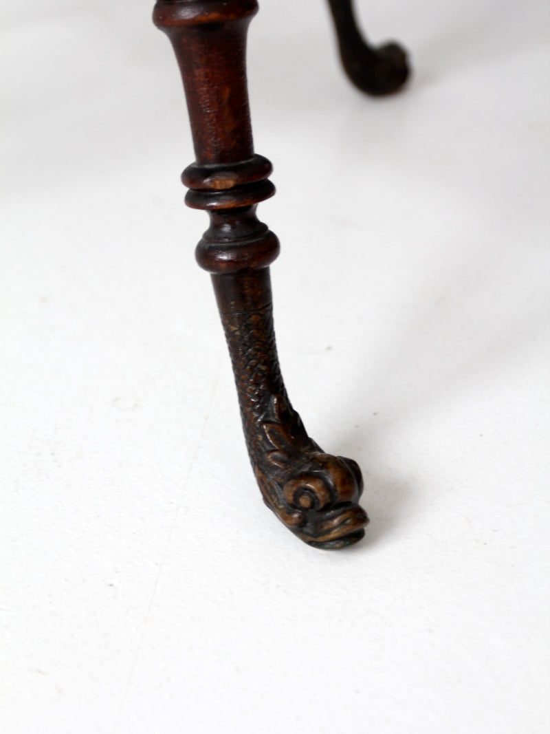 antique barley twist leg end table