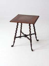 antique barley twist leg end table