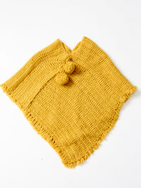 vintage 60s hand-knit poncho