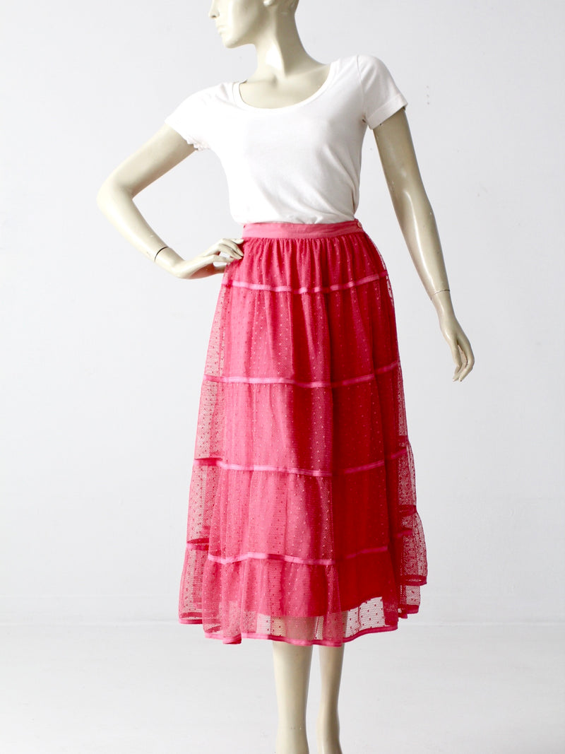 vintage pink tulle skirt