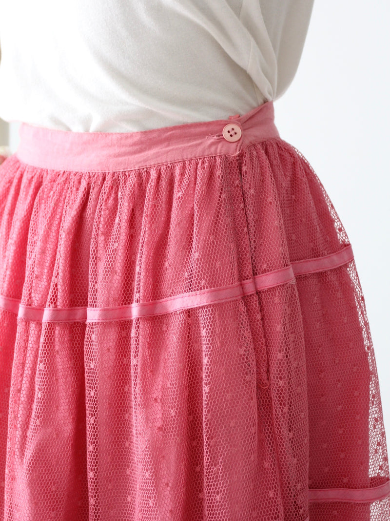 vintage pink tulle skirt