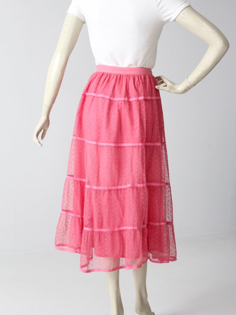 vintage pink tulle skirt