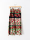 vintage 70s boho elephant print skirt