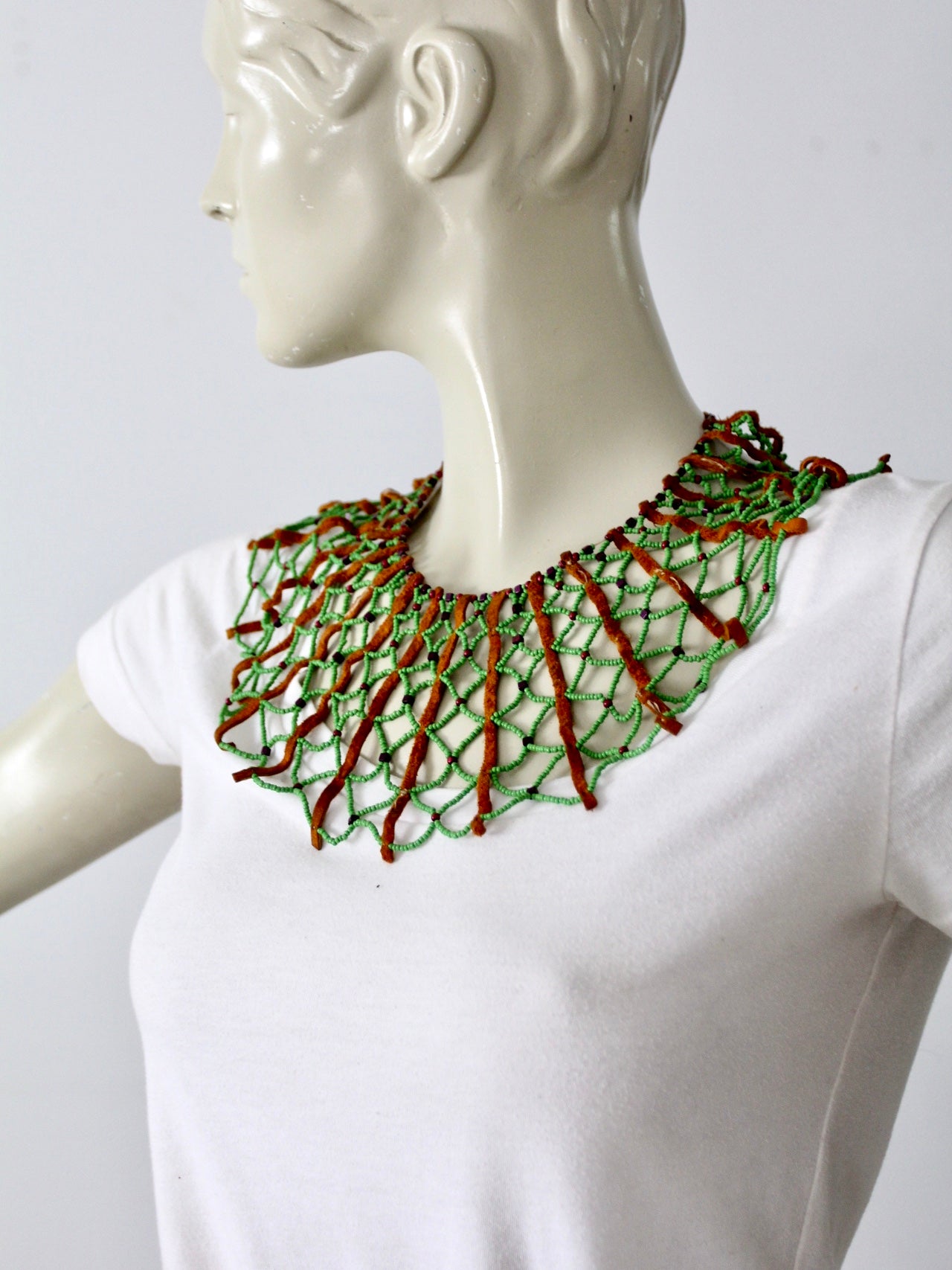 Unique Egyptian Beaded Collar Necklace With Sacred Scarabs, Handmade in  Egypt | eBay