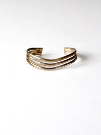 vintage wave cuff bracelet