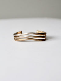 vintage wave cuff bracelet