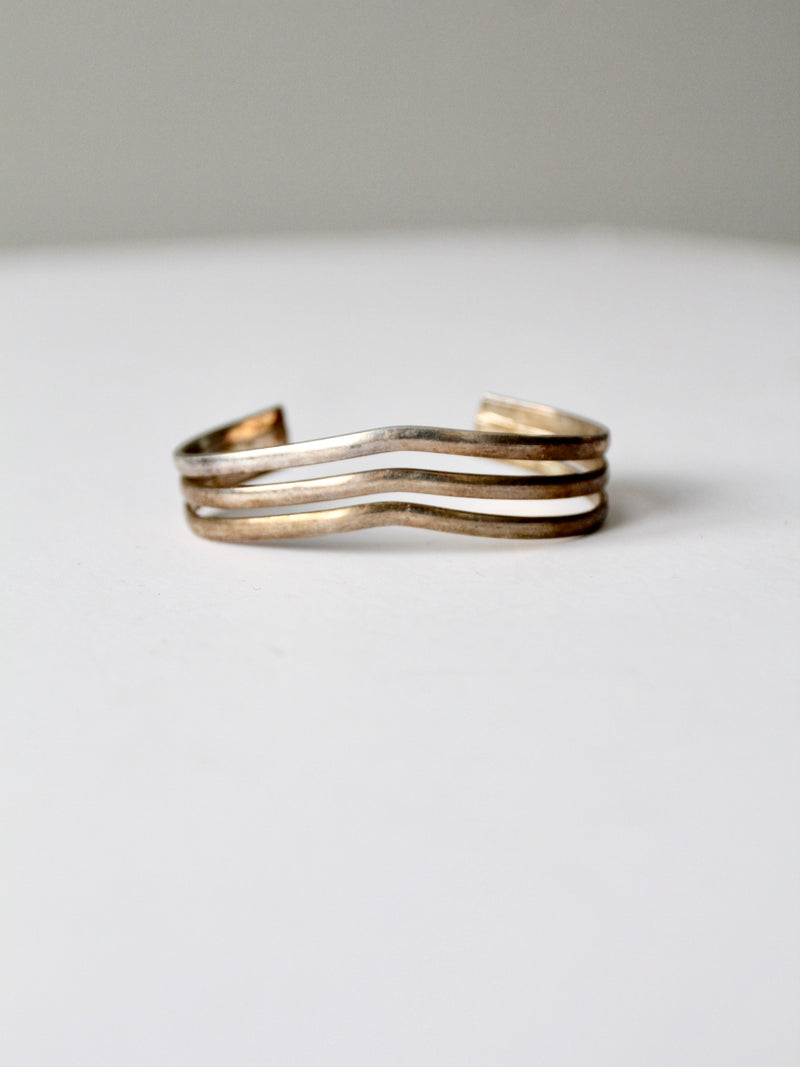 vintage wave cuff bracelet