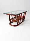 mid-century rattan coffee table