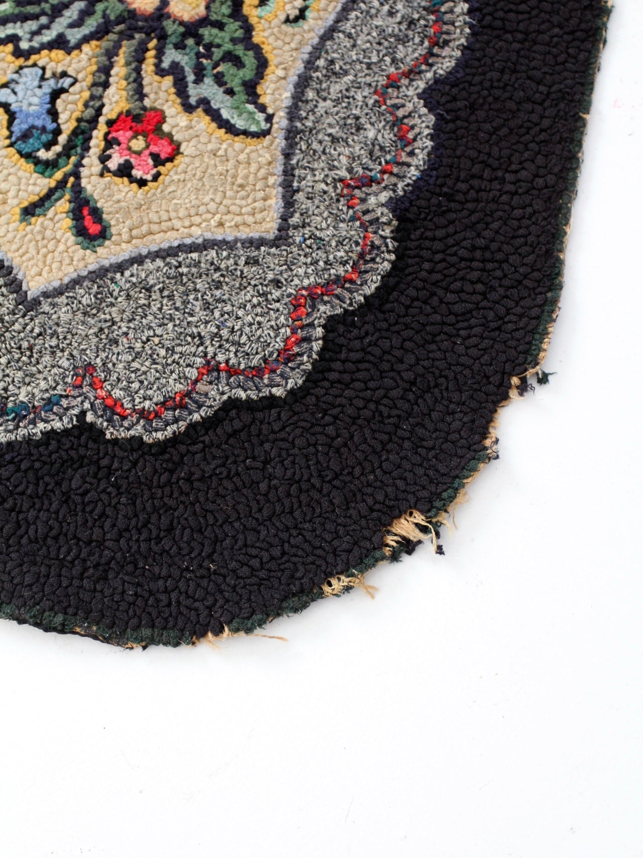 antique hooked rug