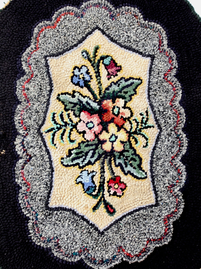 antique hooked rug