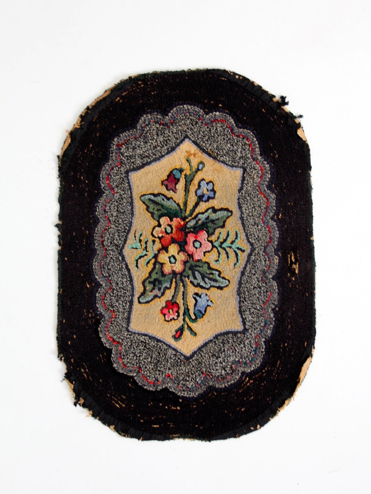 antique hooked rug