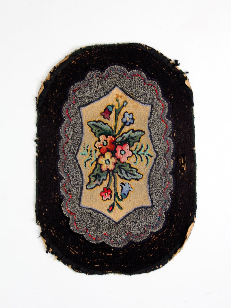 antique hooked rug