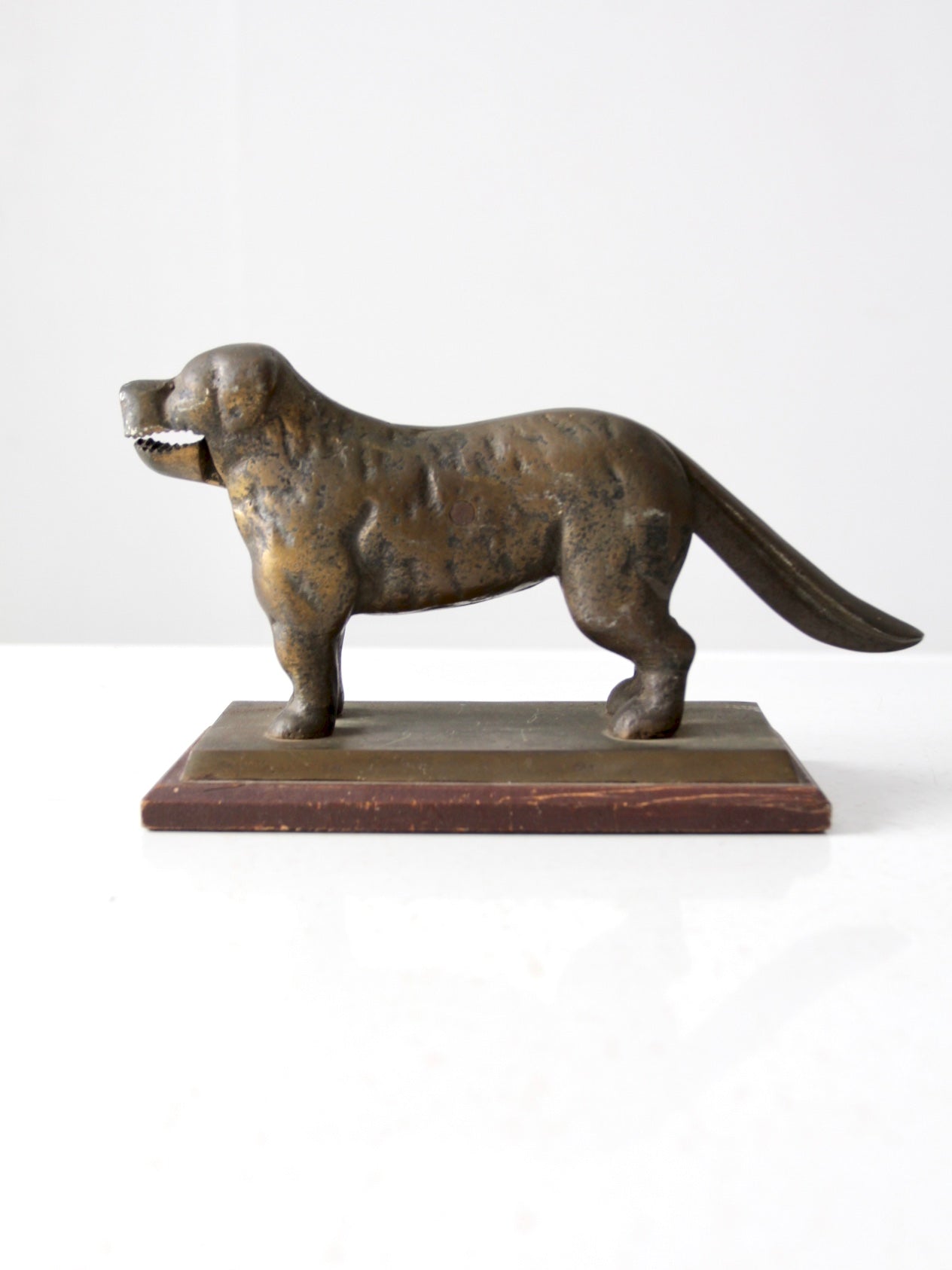 antique brass dog nutcracker