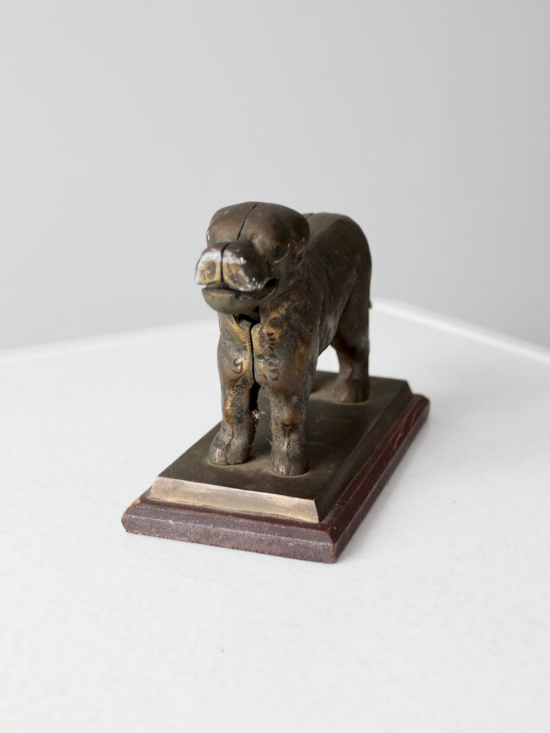 antique brass dog nutcracker
