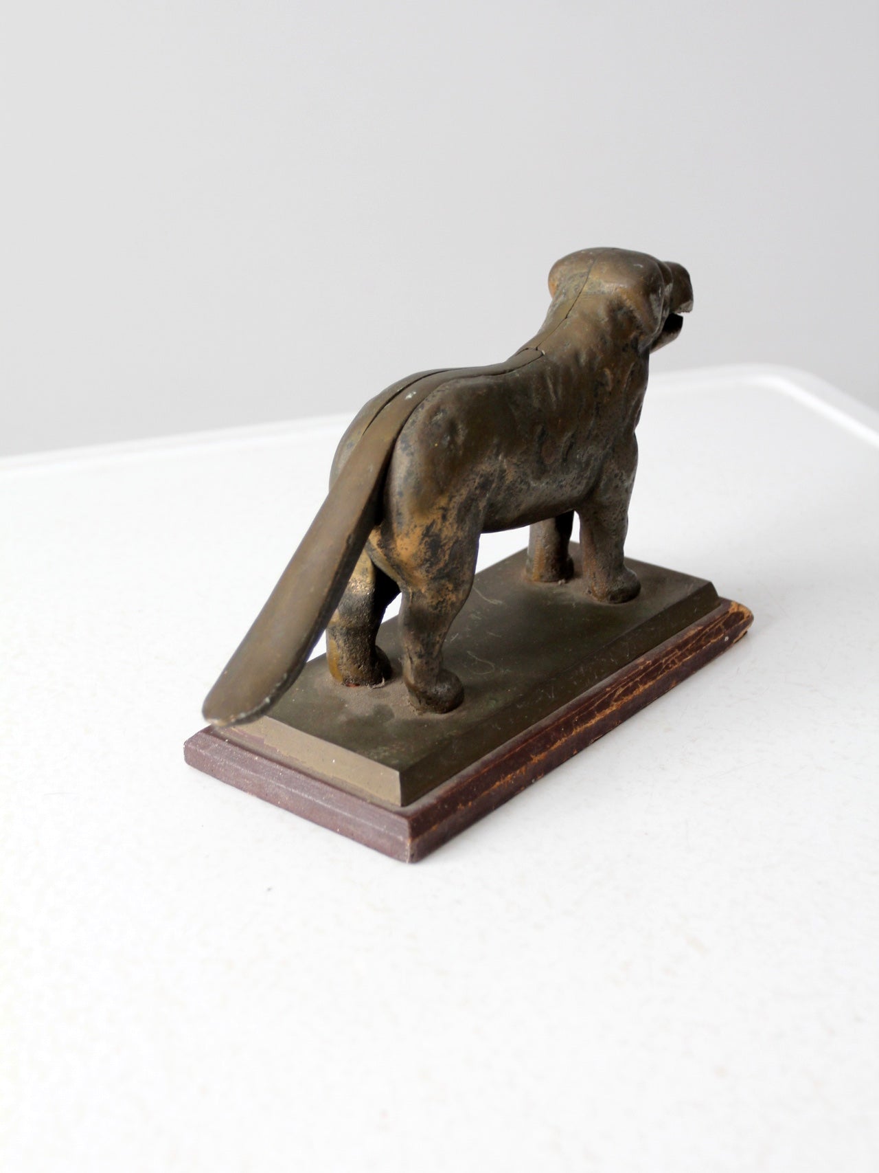 antique brass dog nutcracker