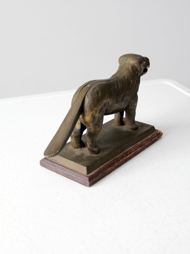 antique brass dog nutcracker