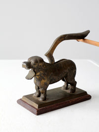 antique brass dog nutcracker