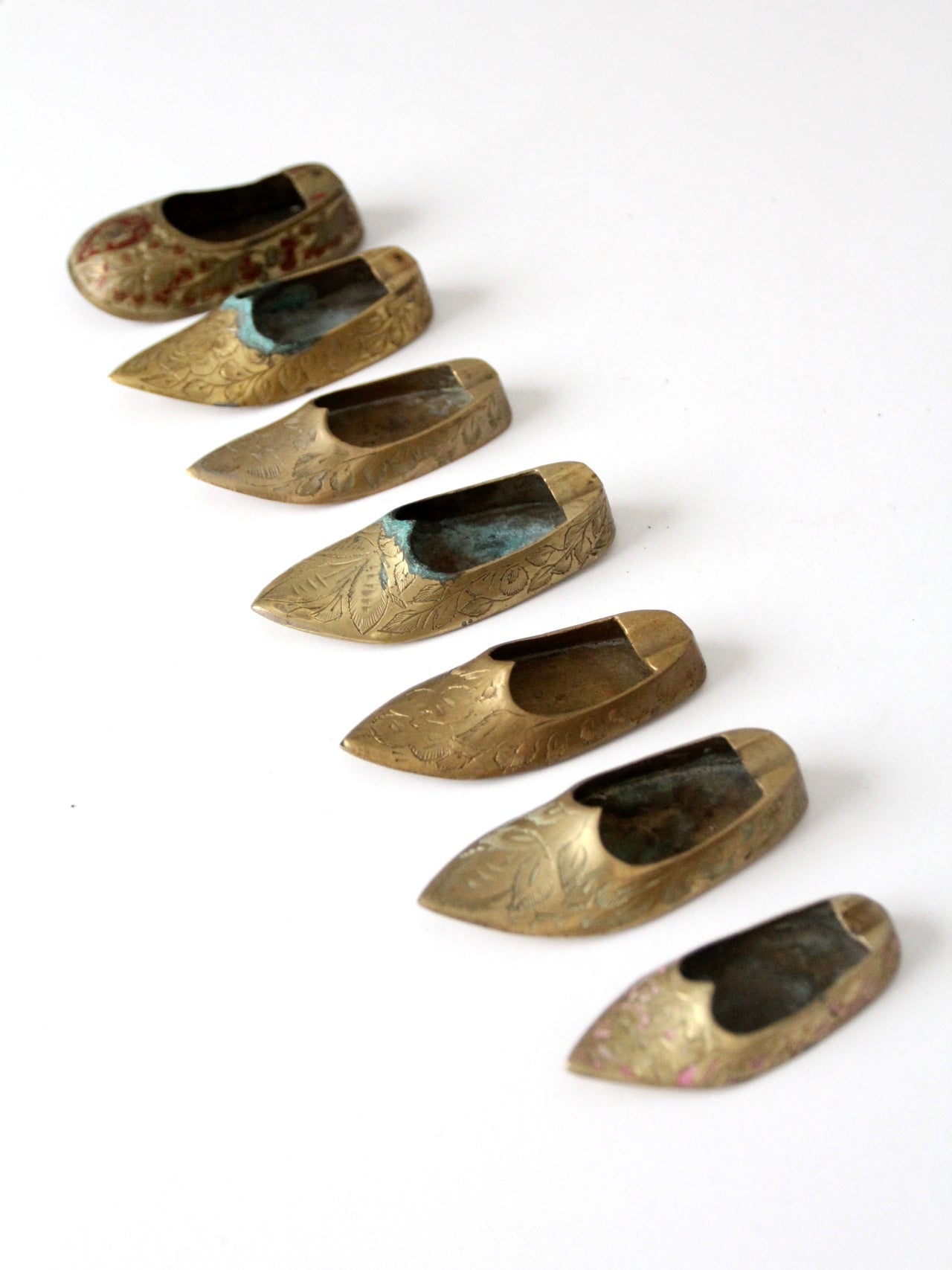 vintage brass shoe single ashtray collection