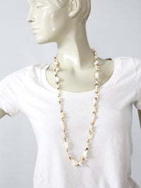 vintage mother of pearl strand necklace