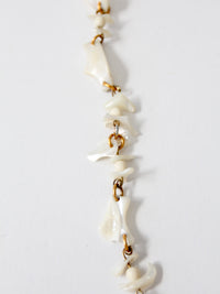 vintage mother of pearl strand necklace