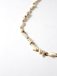 vintage mother of pearl strand necklace