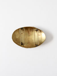 vintage brutalist brass + copper buckle