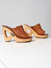 vintage Shoes n Stuff by Frank Sbicca woven platform mules, size 8