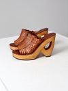 vintage Shoes n Stuff by Frank Sbicca woven platform mules, size 8