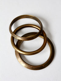 vintage stacking brass bangles