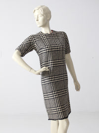 vintage 60s plaid wool dress