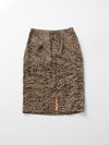 vintage 80s animal print silk skirt