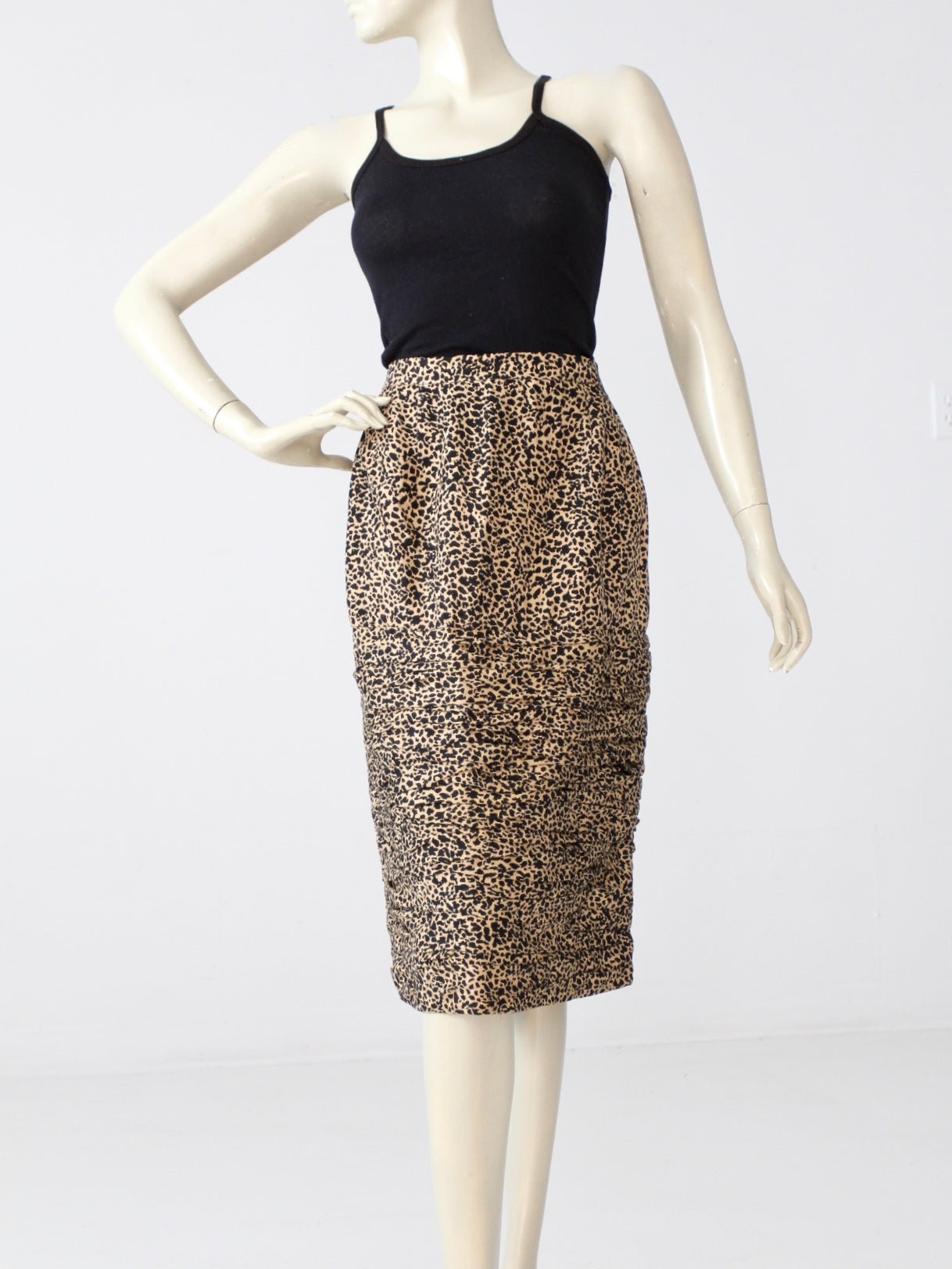 1980s silk skirt top