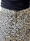 vintage 80s animal print silk skirt