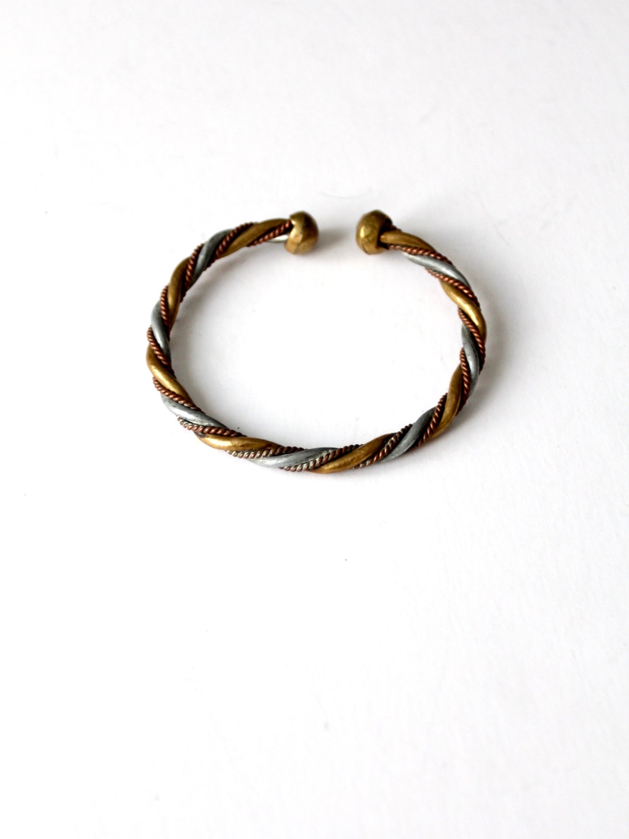 vintage 70s mixed metal cuff