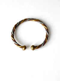 vintage 70s mixed metal cuff