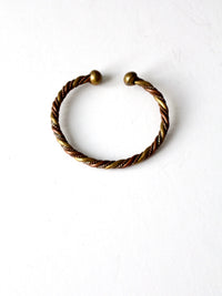 vintage copper and brass cuff