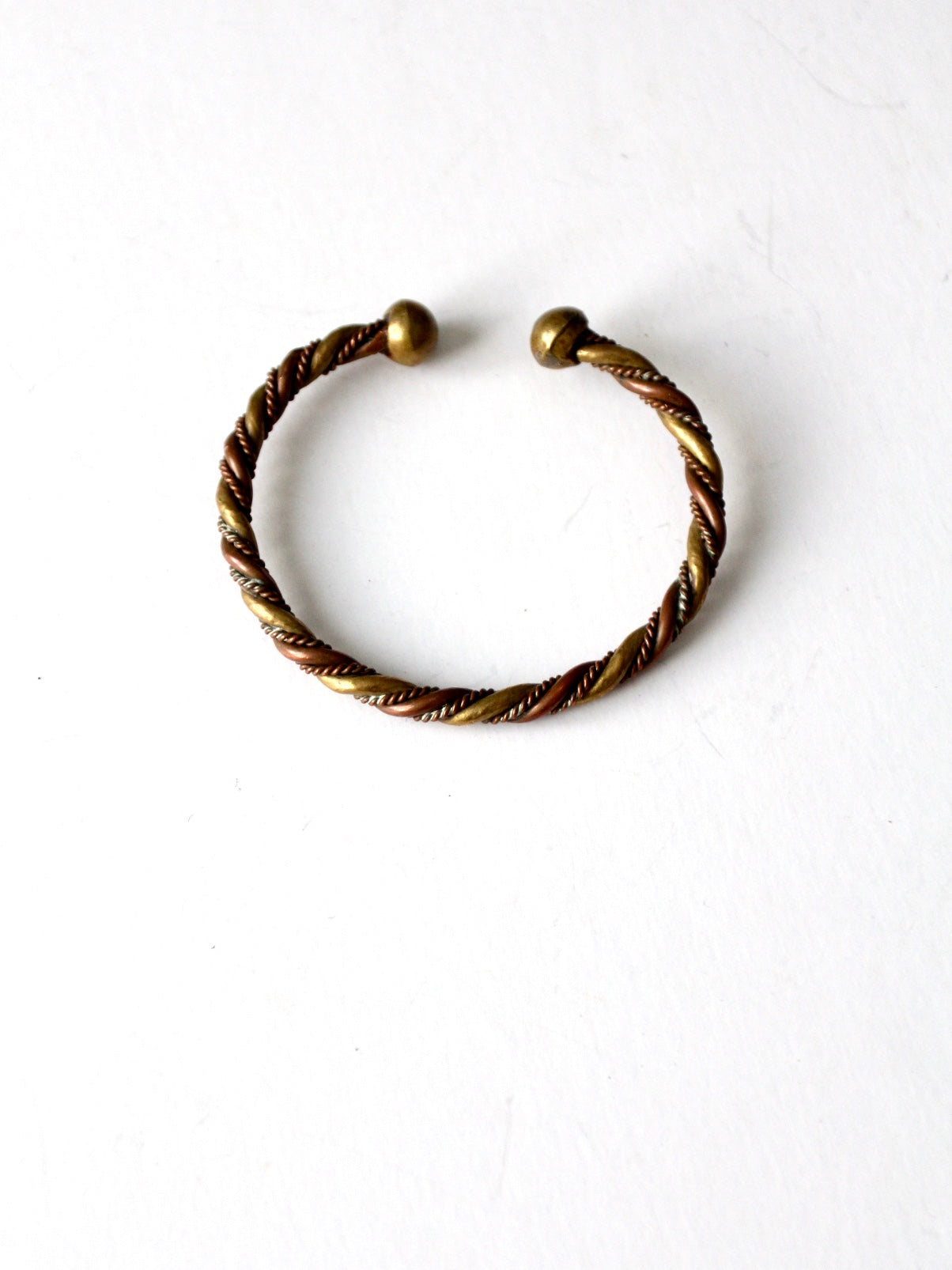 vintage copper and brass cuff