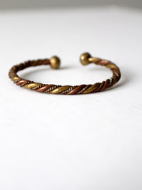 vintage copper and brass cuff