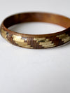 vintage mixed metal basket weave bangle