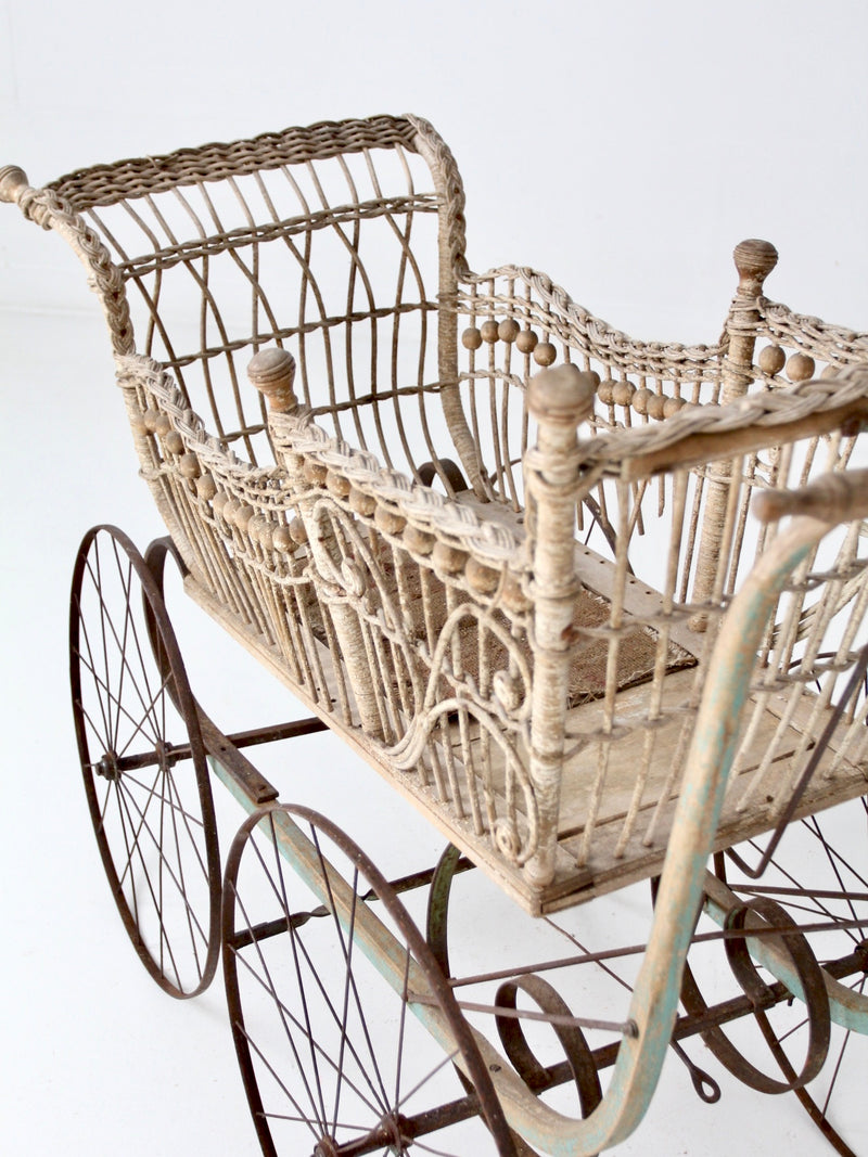 Antique wicker pram shop