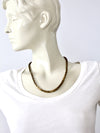 vintage brass chain link necklace