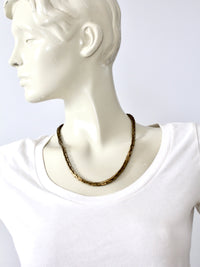 vintage brass chain link necklace