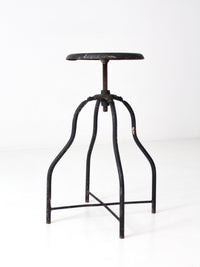vintage adjustable industrial stool