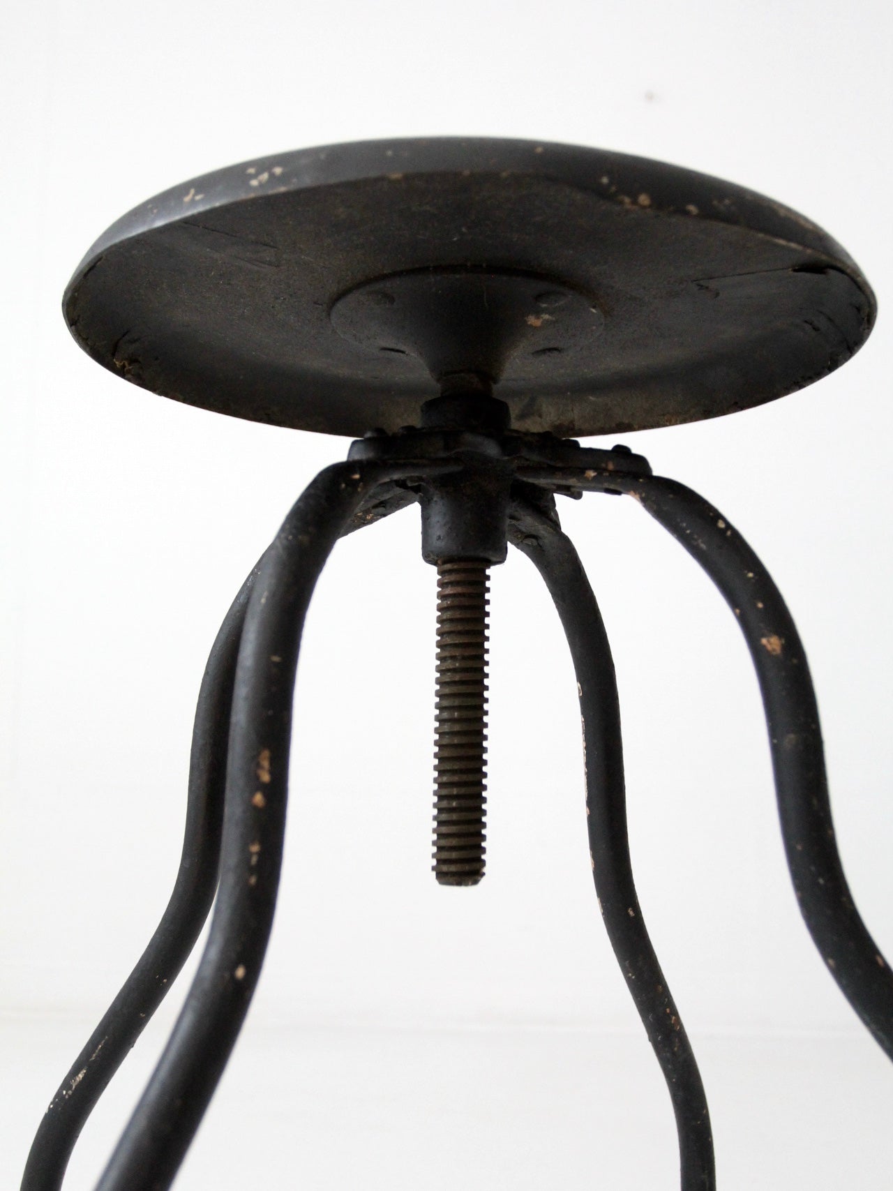 vintage adjustable industrial stool